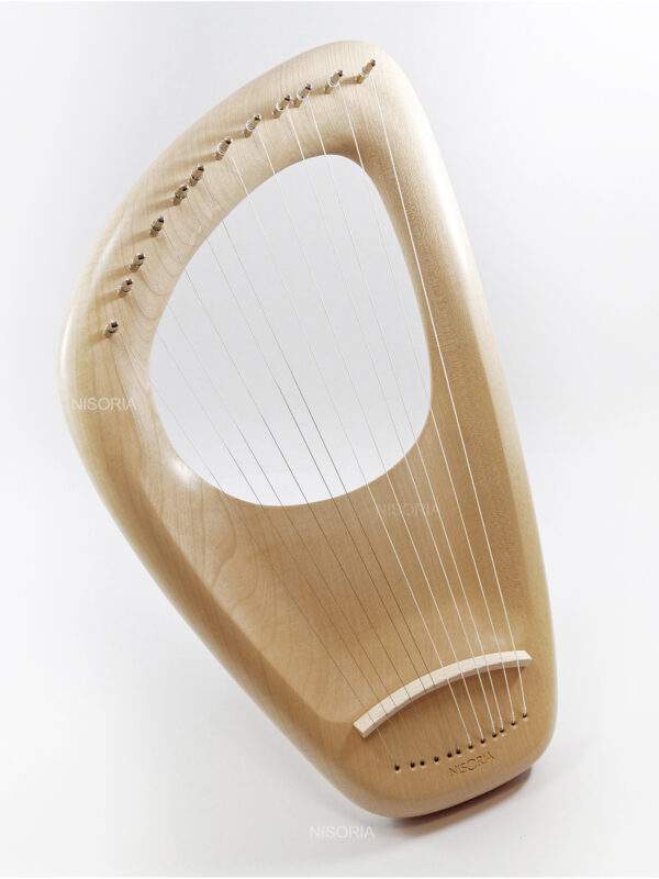 Nisoria 12 string diatonic lyre, maple wood