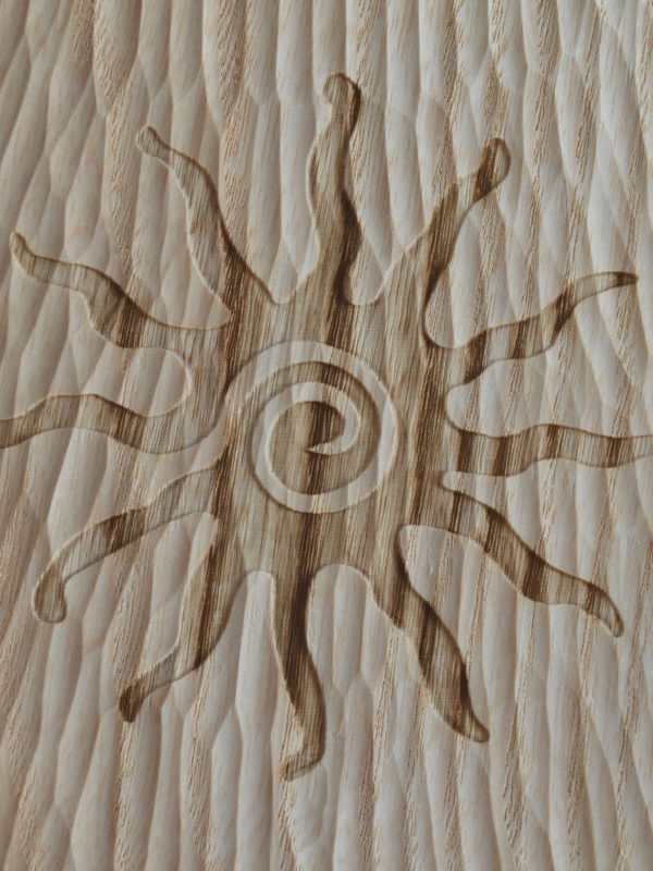 Engraving on a 7 string Pentatonic Lyre, Ash